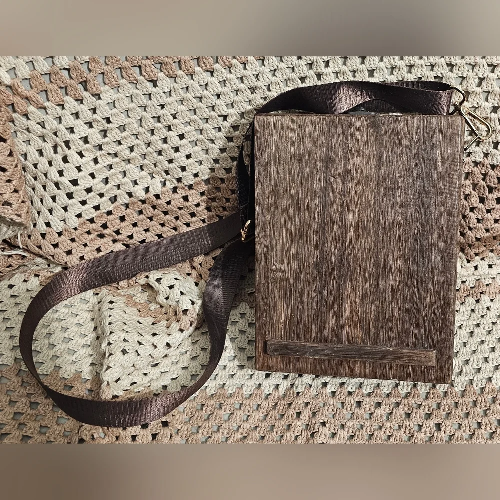 Dark Wood Crossbody Artist Writters Bag - Picture 3 of 7